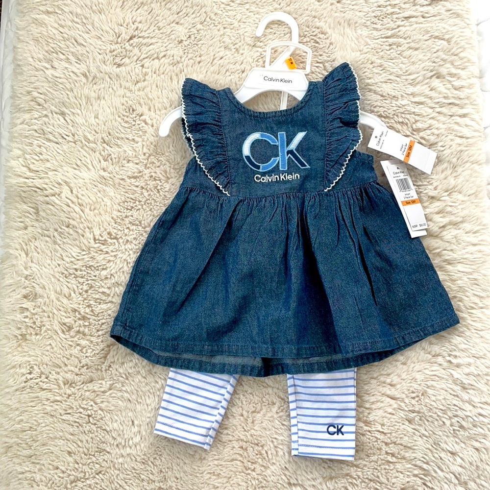 NWT Calvin Klein 12 months dress with leggings